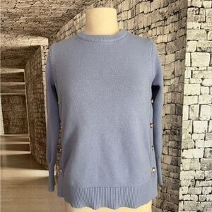 Magaschoni Light Blue Sweater with Button Accents